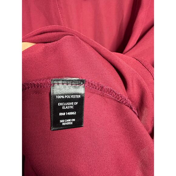NEW Torrid Sheer Burgundy Babydoll Blouse Size 2X Top - Picture 4 of 7